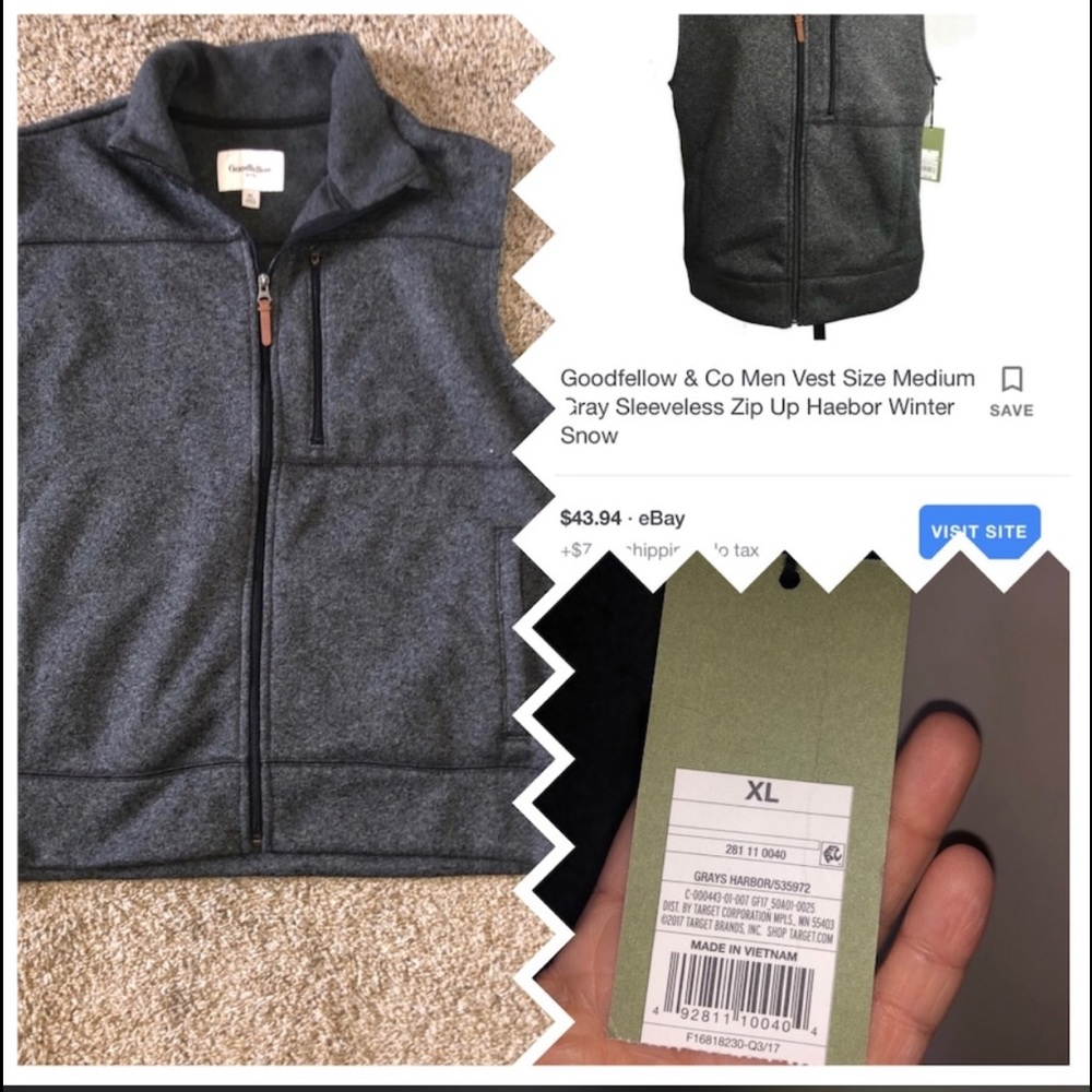 NWT Goodfellow & Co Mens Vest